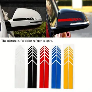 2pcs Rear View Mirror Stickers Car Styling PET Car Sticker Rearview Mirror Side Decal Stripe Car Accessries Car Stickers