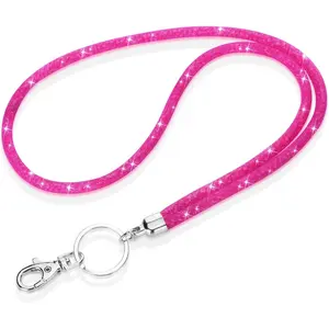 Bling Crystal Lanyard, 31.5'' Office  Strap Lanyard, Lanyard Keychain with Metal Clasp & Keyring Id Card Rhinestones