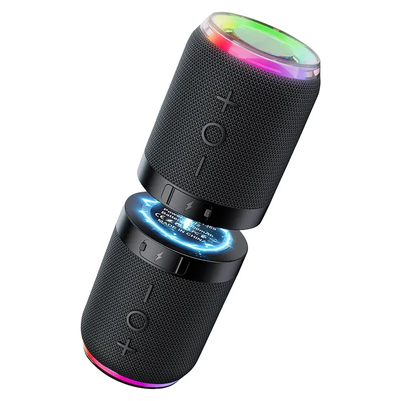 2-in-1 Magnetic Splittable Bluetooth Speaker, 20W Loud Stereo Audio, Portable Waterproof Wireless Speaker with Wireless Pairing, Batteries Included for Home, Outdoor Camping, Other