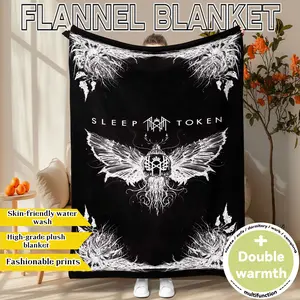"Sleeping Moth" fleece blanket: soft, fluffy, skin-friendly, warm. Fits sofa, bedroom, autumn/winter naps, camping, office, or as shawl. All-season use. Ideal gift for Christmas, New Year, Valentine's Day, birthdays; good for personal use.