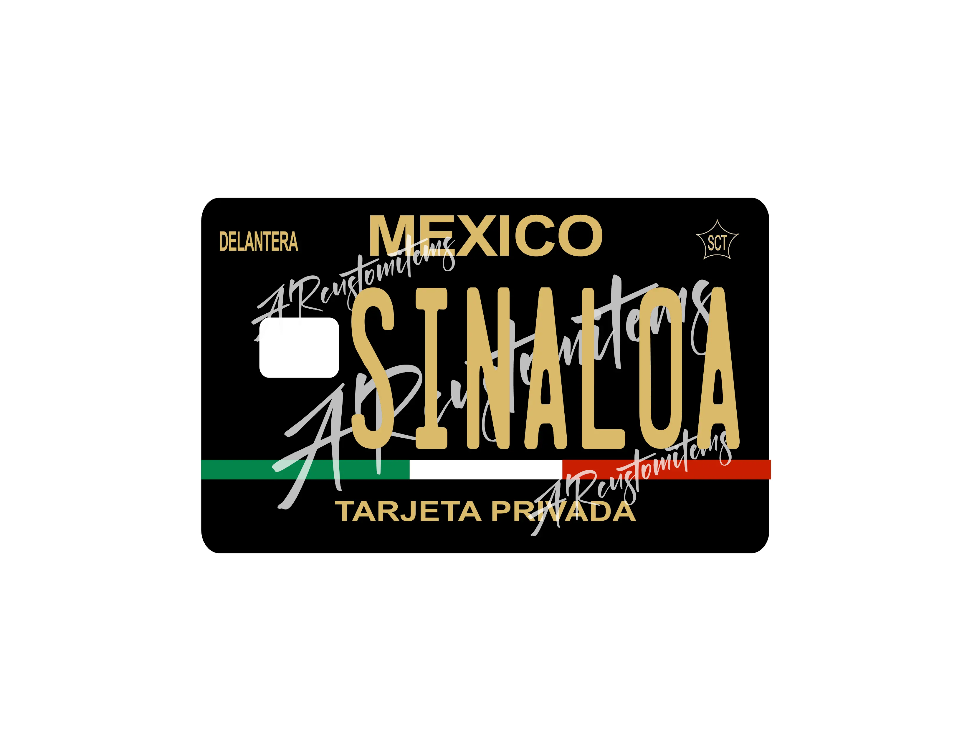 Pegatinas decorativas para tarjeta de débito Sinaloa Estado, 2 unidades