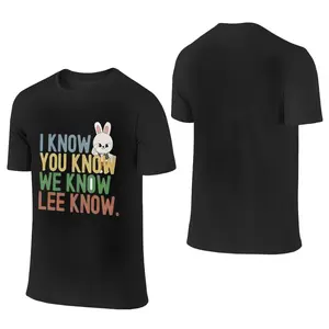 Limited Time Offer Lee Know Stray & Inspired Kpop Graphic T-Shirt Funny I Know You Know Lee Know & Stray Lyrics Design Comfortable Loose Fit Round Neck Unisex Casual Wear All Season Fan Apparel for Halloween Christmas and Valentine