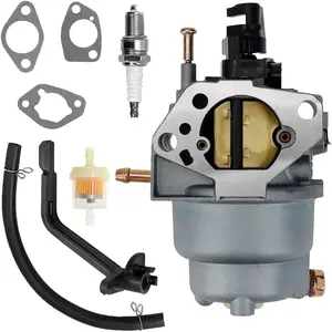 Carburetor & Spark Plug for GX390 40023 40030 41135 Huayi Kinzo Ruixing 13HP 14HP 15HP 16HP 188F 190F 5KW 5.5KW 6.5KW Generator Carb with Fuel Line Gasket Tune Kits