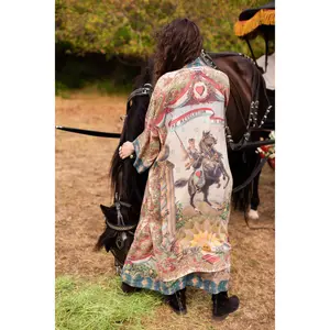 Love Revolution Opera Duster Kimono Robe w/ horse & florals