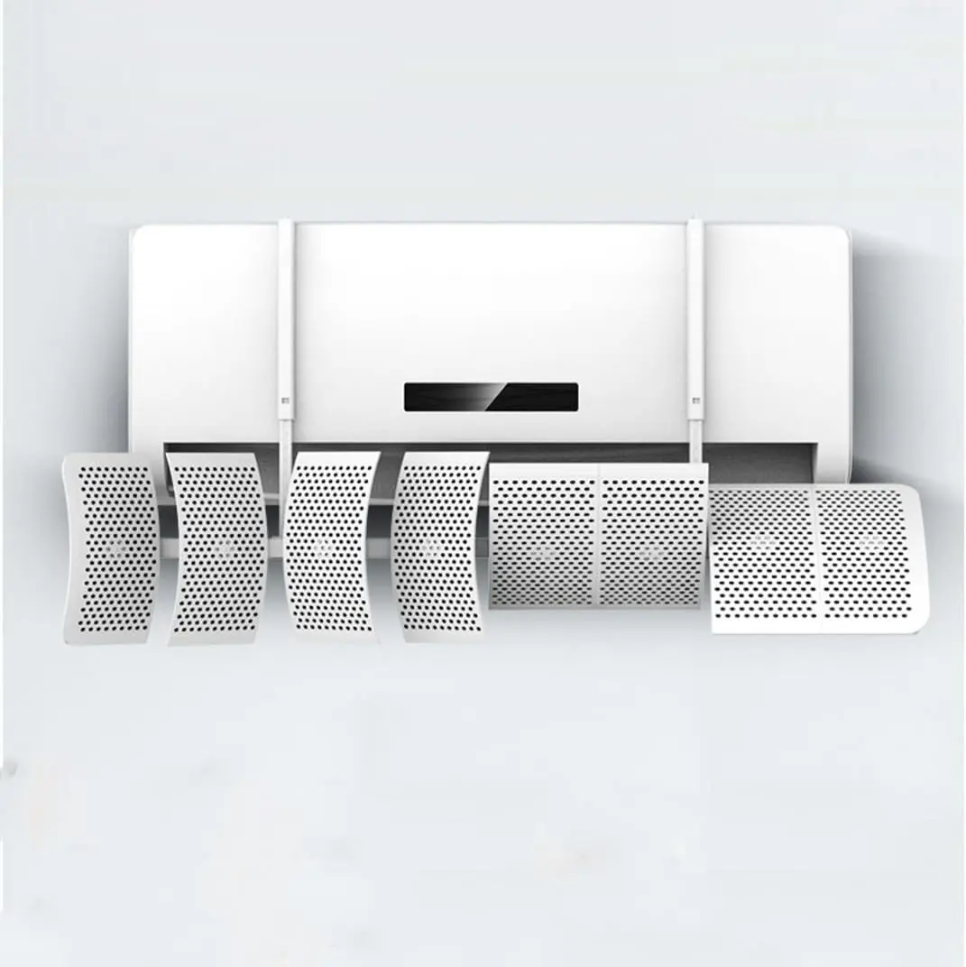 Air Conditioner Deflector,8-Blade 360° Adjustable Mini Split Deflector Anti Direct Blowing Change Wind Direction for Wall Mounted Air Conditioners,White