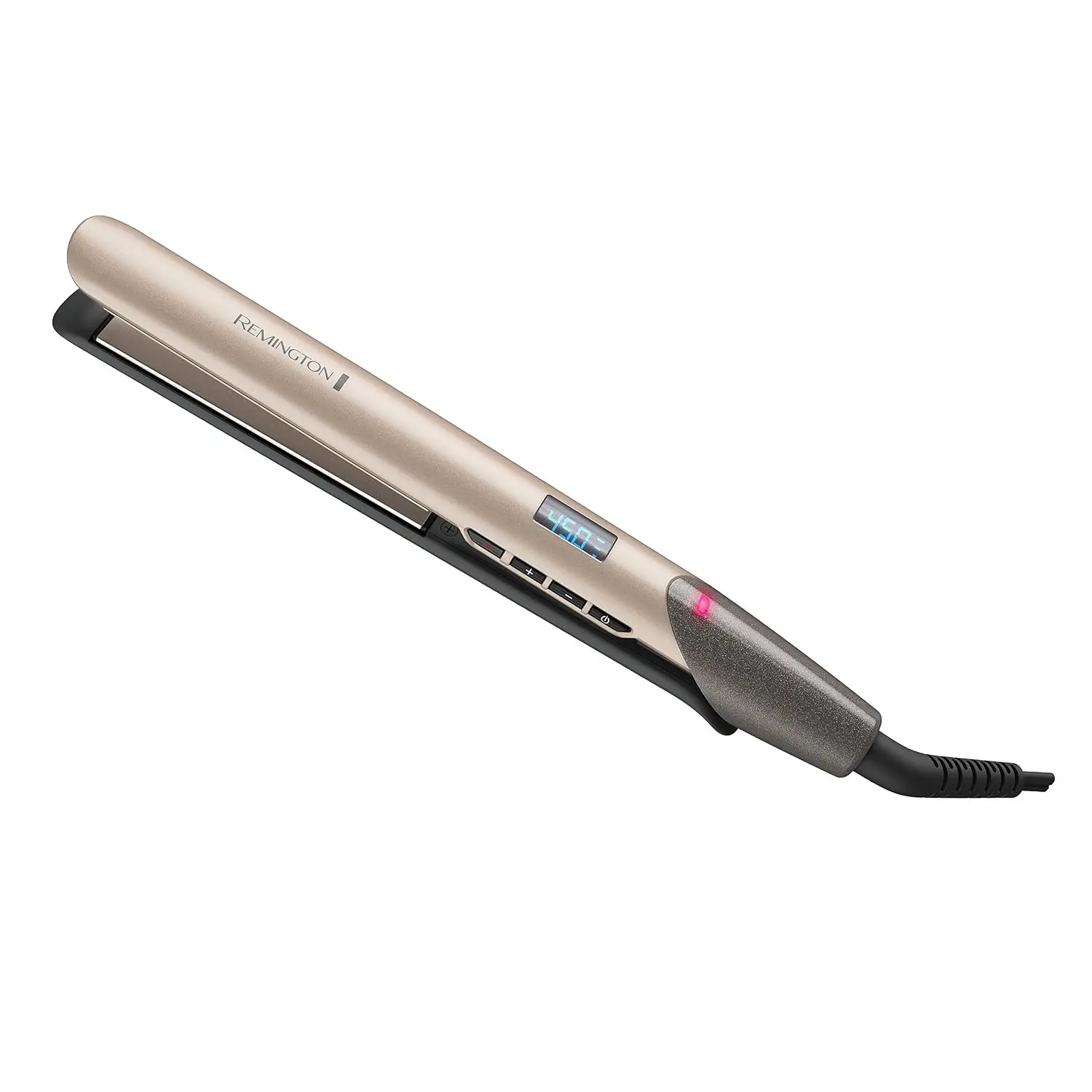 Remington S8A900 Pro 1” Ceramic Flat Iron with Care Heat Control Technology, Lock-Coated Plates, 2X Less Damage for Treated Hair, Ideal for Straightening and Maintenance