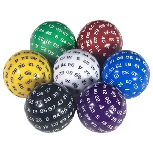 1 Piece Acrylic D100 Polyhedral Dice, Board Role-Playing Game Dice with Bag, Bar Club Desktop Gaming Accessories