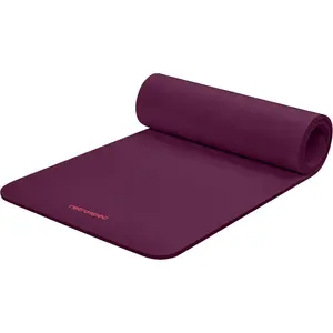Yoga Mat Thick 1/2in Non-Slip Workout Mat with Nylon Strap - 72x24in Exercise Mat for Pilates, Stretching & Fitness -, Easy Clean