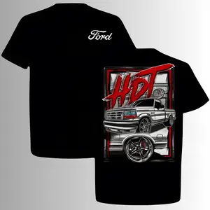 HDT Ford OBS F150 Truck T-Shirt, 2 Sides, Heavy Duty Custom Ford Tee