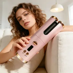 4000mah Automatic Hair Curler, Wireless Charging Wave Curling Iron, Fast Heating for Long & Short Hair, Travel Home Use, Perfect Gift, Heated Curler