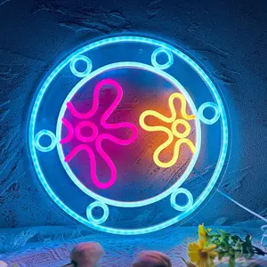 Ocean World Porthole Neon Lights, LED Under Sea Porthole Neon Signs for Wall Decor,USB Night Light for Game Room Bedroom Birthday Wedding Party Gifts(13.3 * 13.3in)