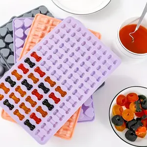 Silicone Molds for Dog Treats, Small Bone-Shaped Molds for Chocolates, Ice Cubes, and Candies, Non-Electric Baking Supplies for Puppy Care