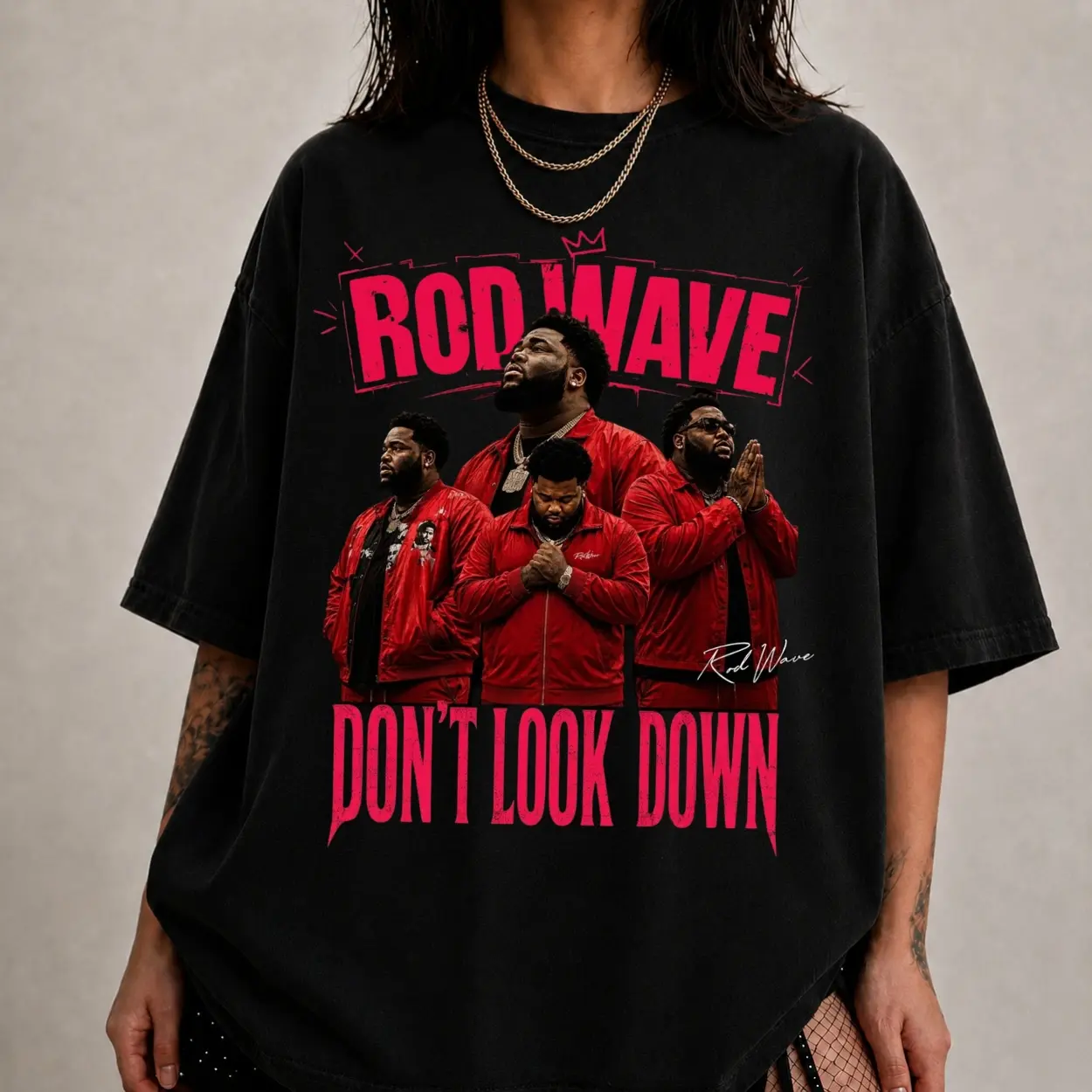 Rod Wave Don't Look Down Tour 2026 TShirt, Hip Hop Concert Graphic shirt, Live Show Fan Apparel, Vintage Inspired Rap Shirt, Tour Night Outfit, Music Fan Keepsake Womenswear