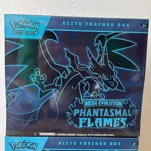 Pokémon Mega Evolution Phantasmal Flames Elite Trainer Box Trading Card Game for Ages 6+