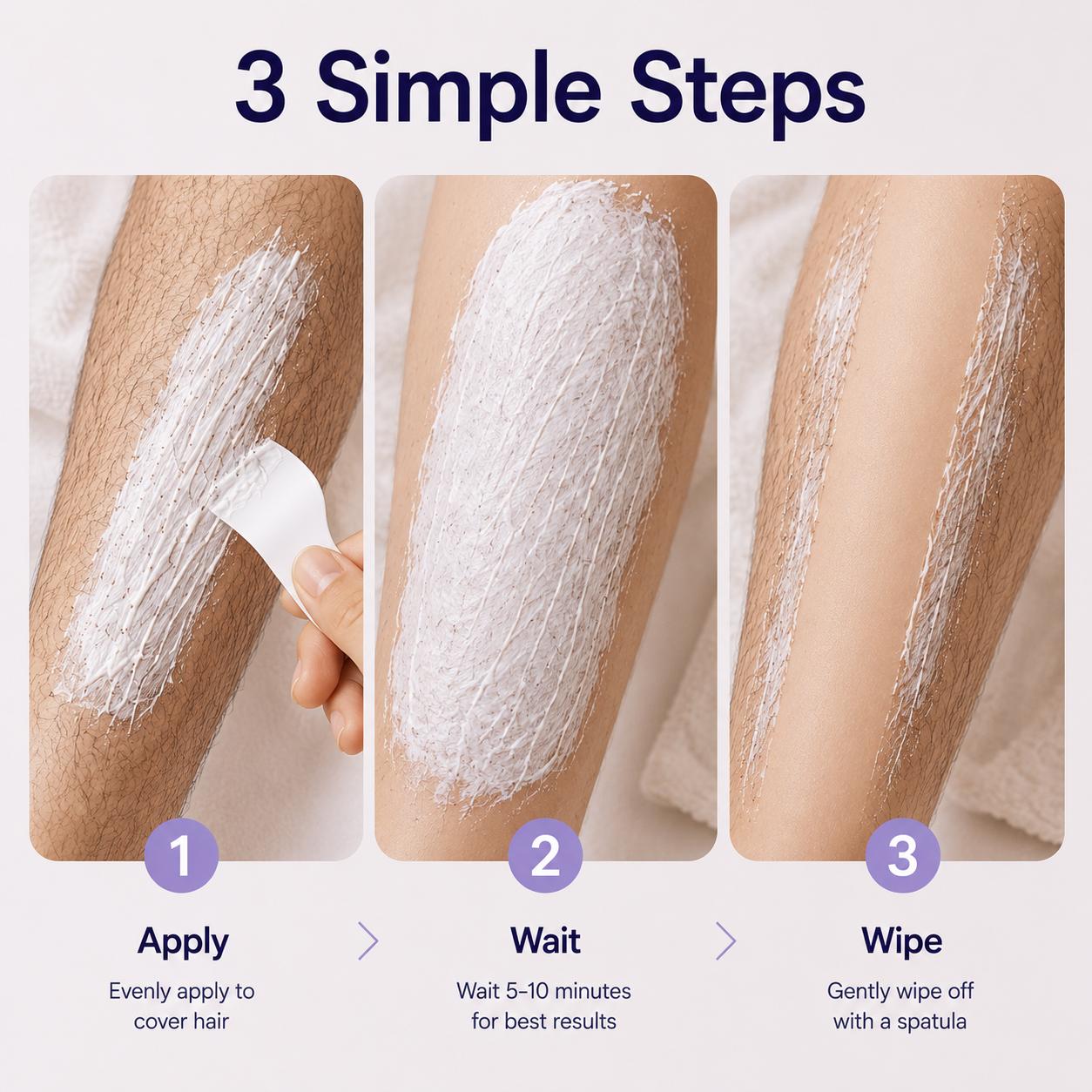 Hair Removal Cream for Women & Men – Face & Body – Smooth Skin in 5-10 Minutes – 2-Pack Most Popular – Fast Shipping