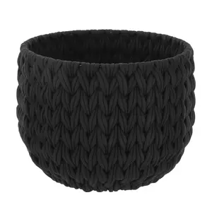 Better Homes & Gardens Extra Large Black Woven Rope Decorative Storage Basket