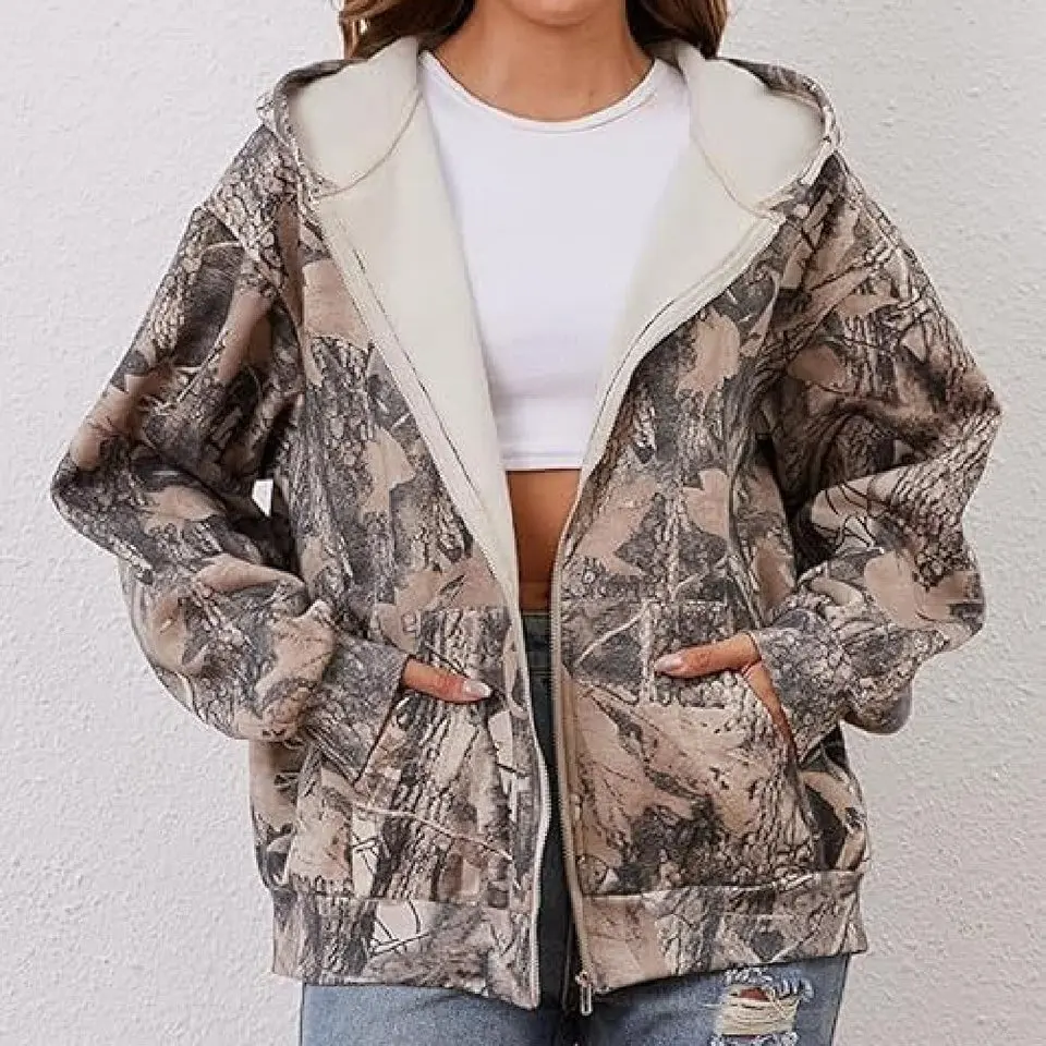 Unisex Camouflage Hooded Jacket