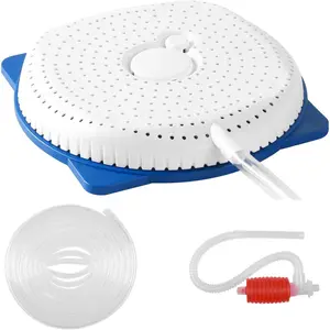 Pool Cover Pump Siphon Automatic Above Ground Pool Water Pump White Round Plastic Siphon Mechanism Effortless Pool Drainage