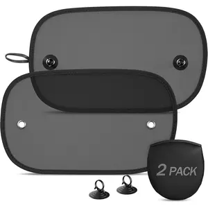 Car Sun Shade, 2 Pack Window Shade for Baby Universal Cling Sunshade for Side Window Sun Glare and UV Protection for Kids/Adults/Pets - 20''x12'' Fits 98% Cars(Suction Cup Stick)Gift.