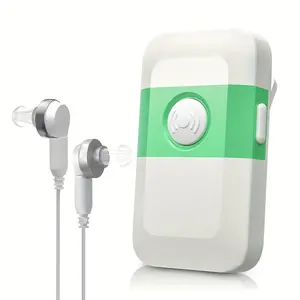 【HEALTHTREE】Rechargeable Digital Pocket Hearing Aids for Seniors-With Noise Cancelling and 10 Levels Of Volume Control,High-quality Single&Dual Sound Amplification, Long Battery Life,for Hearing Loss. Healthcare Kit