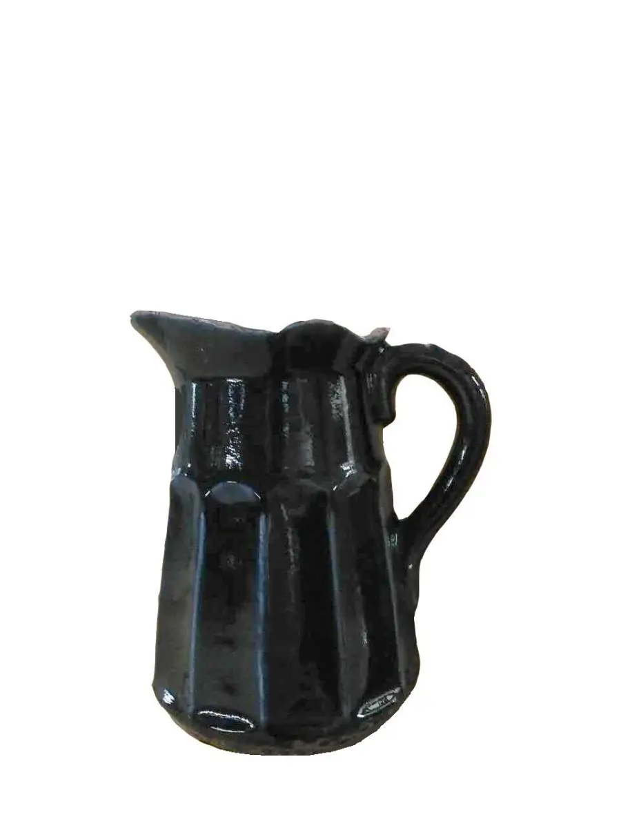 Jeco HD-HA065 Ceramic Pitcher - Grey, No Assembly Required Kitchen Jugs for Drink Storage, 8.27 Inch X 6.5 Inch X 9.25 Inch
