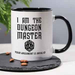1pc, Fun 11oz Ceramic Coffee Mug - "Your Argument is Invalid" D&D Humor, Perfect Gift for Gamers & Enthusiasts, Insulated & Reusable, Great for Home or Office!