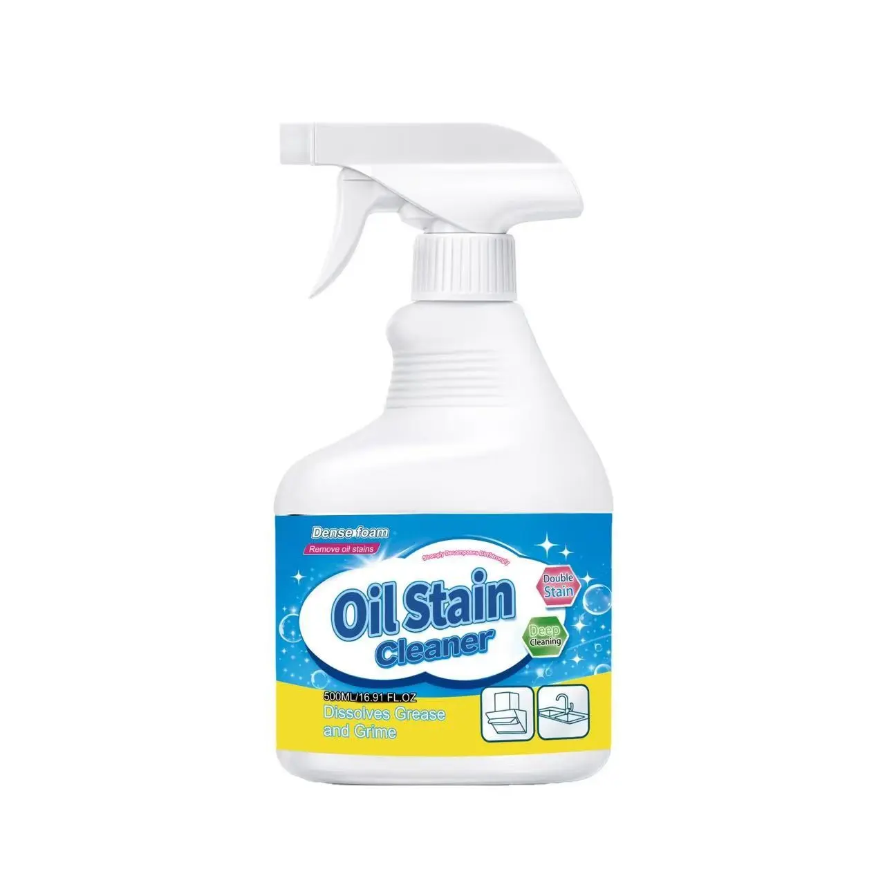 Oil Stain Cleaner Daily Household Kitchen Range Hood Cooktop Grease Remover Stain Remover Spray Effective Stain Removal Multi-Purpose Cleaning Agent Household Cleaning Supplies Kitchen Cleaners Cleaning Sprays Grease Dirt Remover