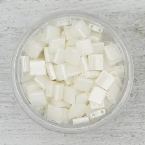 0512 Tila Beads - Eggshell Ceylon