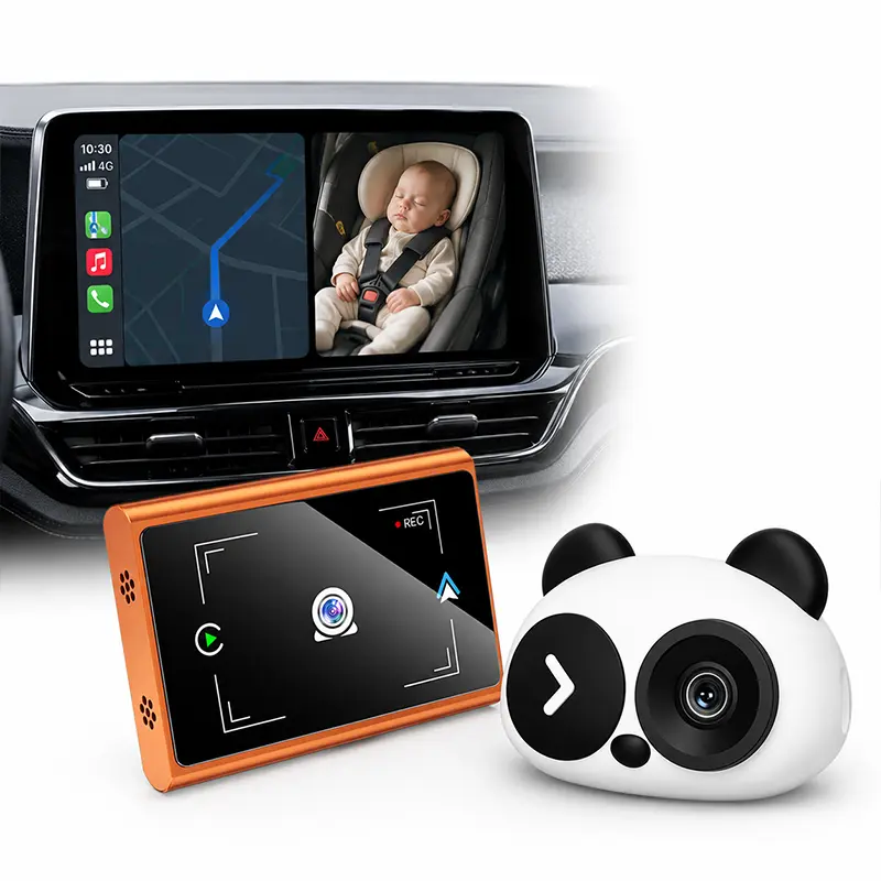 2K Baby Car Camera with Night Vision, Car Seat Camera, Wide Crystal Clear View CarPlay & Android Auto Compatible for Rear Facing Infant baby car monitor