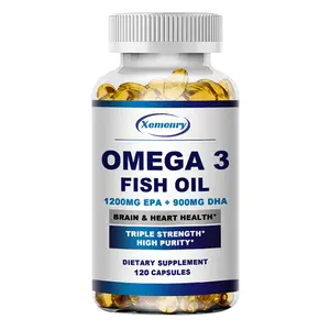 Xemenry Dietary Supplement - Added Premium Omega-3 Fish Oil - Triple Concentrated - Contains EPA and DHA - 120 Capsules - For Both Men and Women