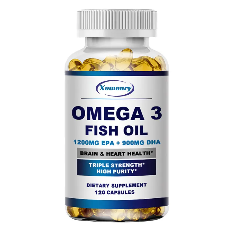 Xemenry Dietary Supplement - Added Premium Omega-3 Fish Oil - Triple Concentrated - Contains EPA and DHA - 120 Capsules - For Both Men and Women
