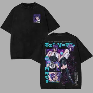 Chainsaw Man Denji purple Reze bomb devil arc mission v14 Anime Manga 2 sided Washed T-shirt, TankTop, Hoodies, Sweatshirt Cotton Unisex Menswear Fit graphic tee wash sweatshirt