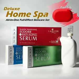 LACHATRE BEAUTY: Home Spa Delux Set Combine with EcoOrb Anti-Aging Serum & Nano-Mist & Lac Nano Case with Niacinamide & Retinol & Centella Asiatica for Elasticity Enhancing Moisturizing Repairing Day and Night-time Skincare Beauty Bundle Kit SummerVibes
