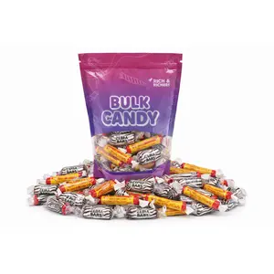 Rich & Richers Long Boys Coconut & Zebra Bars Peanut Butter Mix 1 LB Retro Chewy Nostalgic Bulk Candy Classic Treat