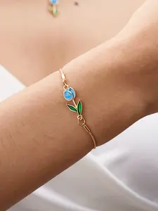 New Tulip Bracelet for Women, Elegant Floral Design, Versatile Lobster Clasp Chain Jewelry, Perfect for Any Occasion