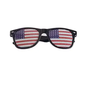 USA American Unisex Sunglasses with Decorative National Flag Sticker