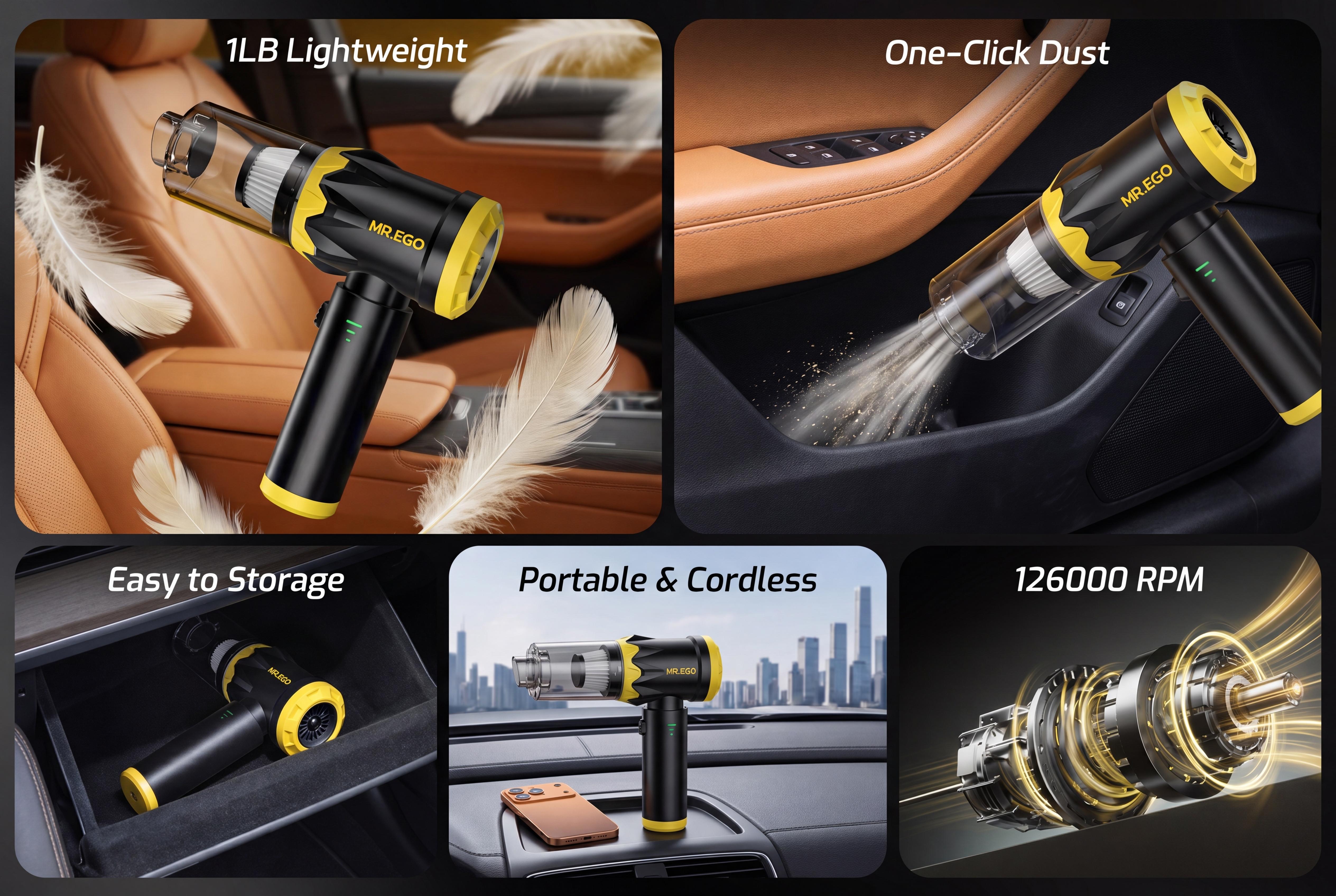 MR.EGO G2 Cordless Car Vacuum 4-in-1