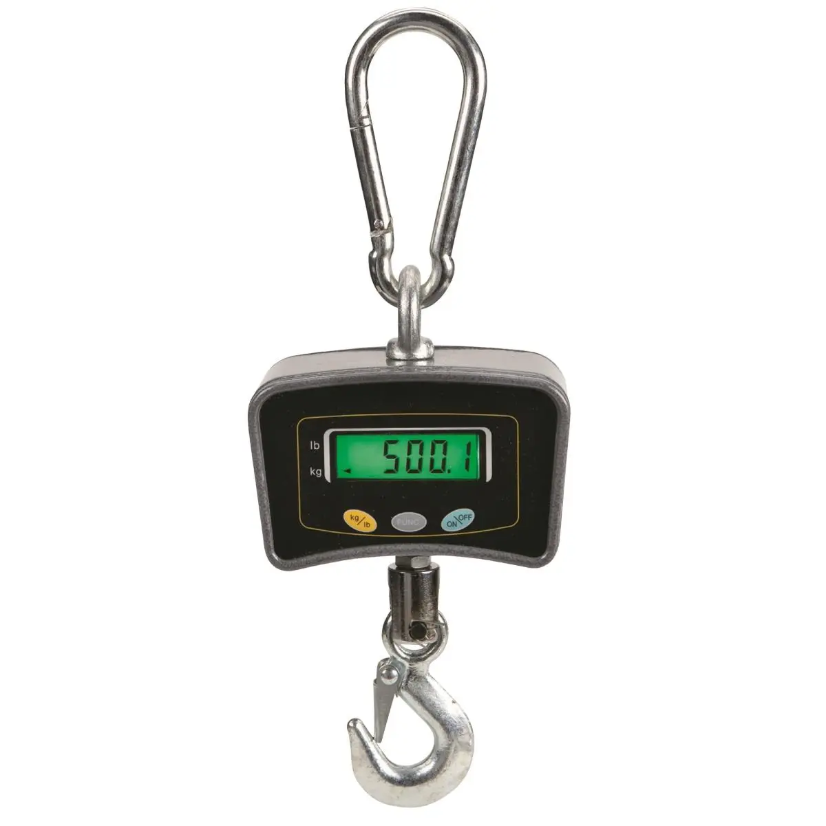 212 MAIN Shop Tuff STF-1100DS 1100 lbs Digital Hanging Scale, Heavy Duty, Multi-Function, with AC Adapter, Steel Hook, Cast Aluminum Construction