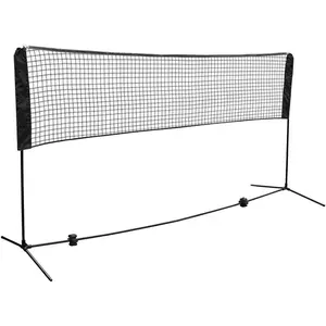 Badminton Net Set Badminton Pickleball Net Easy Setup Adjustable Height Portable Tennis Net for Games Beach Court