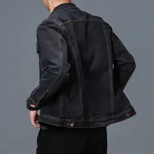 NewMen's Casual Bomber Vintage Denim Jacket