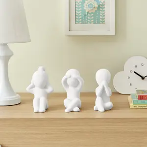 Hans Three Wise Children Ceramic Sculpture Set