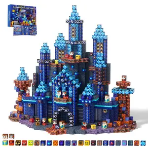 Blue Castle Magnetic Tiles 150PCS – 3D Magnetic Building Blocks STEM Montessori Educational Toy for Kids Ages 3+, Large Safe Construction Set, Birthday & Christmas Gift for Boys and Girls