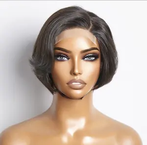 8 Inch Straight Bob Side Part