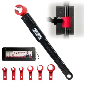 6 in 1 Door Hinge Adjustment Tool, Hinge Gap Adjusting Wrench for Residential, Commercial & Cabinet Doors, Heavy Duty Steel Multi-Size Wrench with Ergonomic Handle, Fits 0.39-0.98inch Hinges