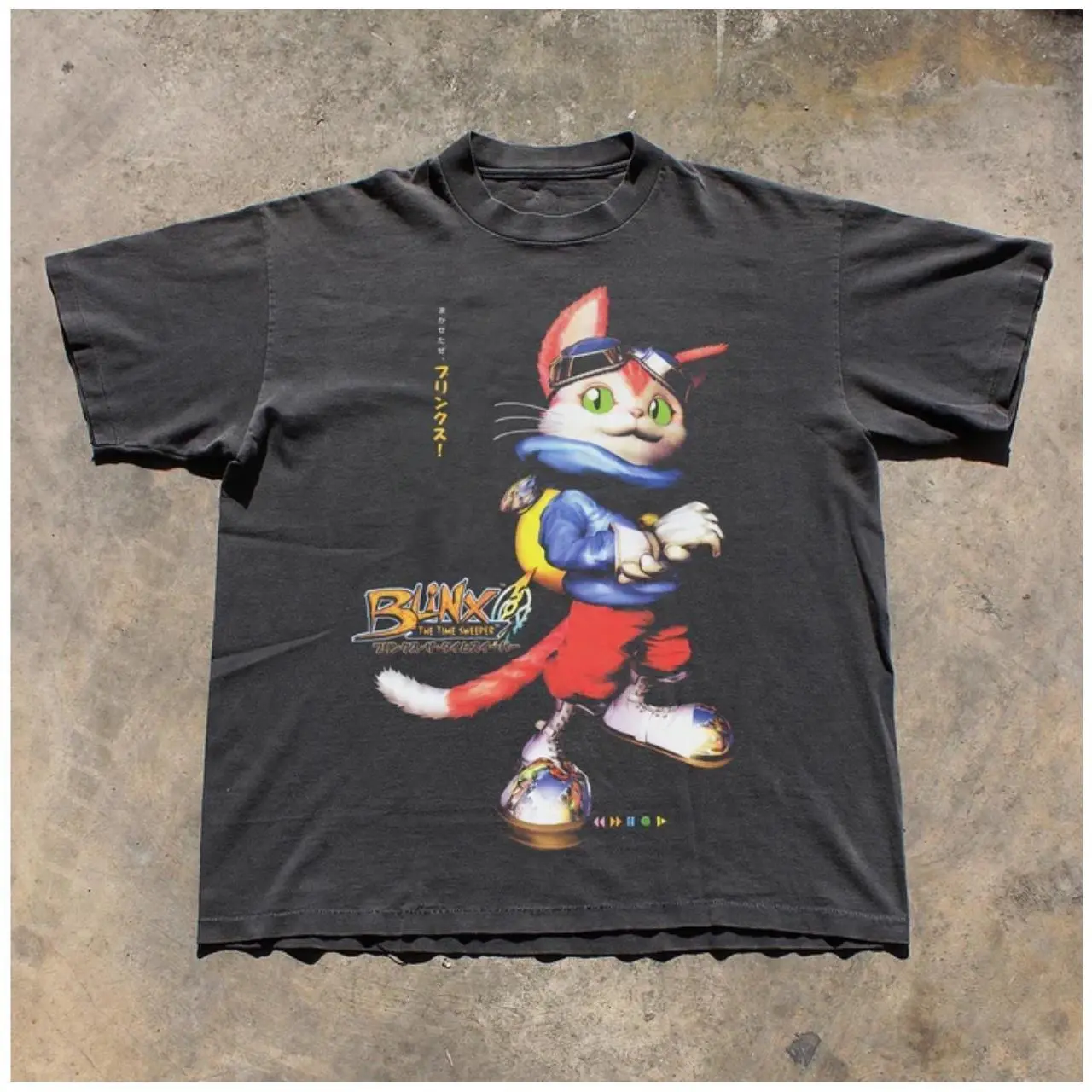 Blinx The Time Sweeper Vintage T-Shirt, Cat With Goggles Video