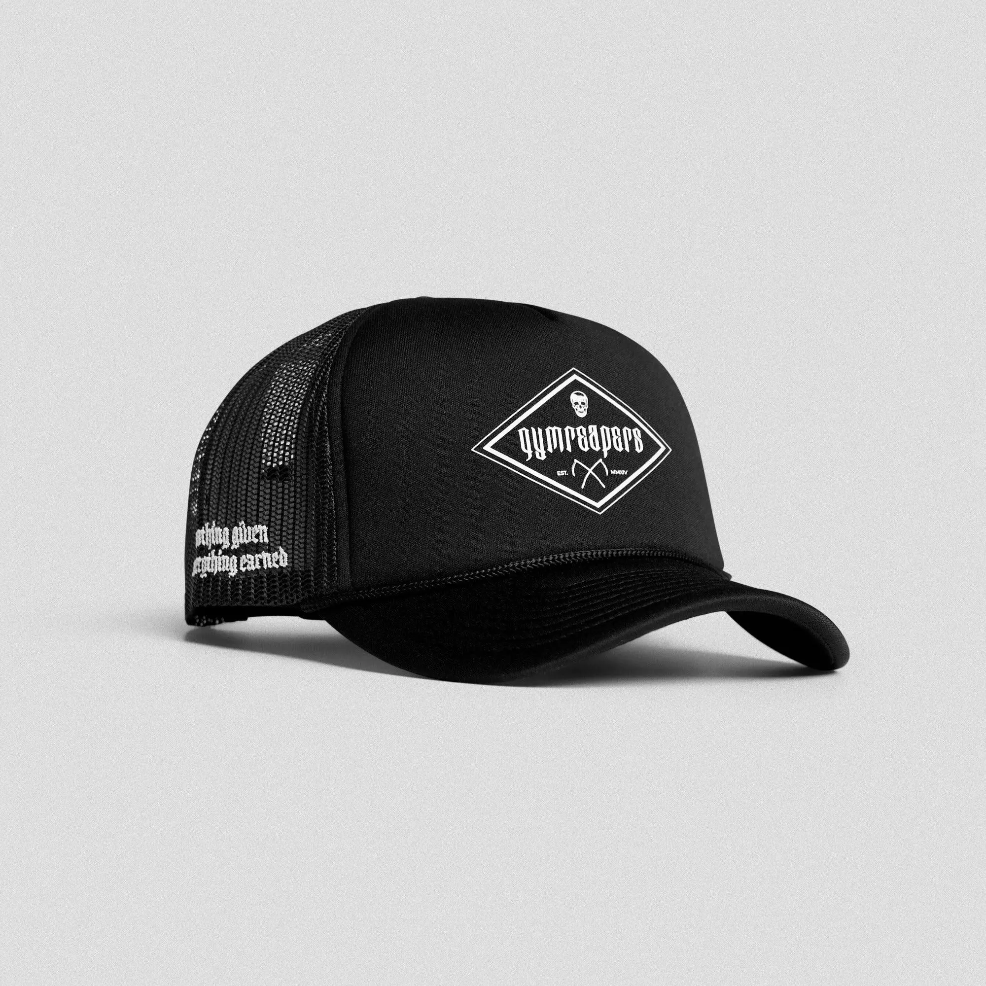 Diamond Foam Trucker Hat - Soft Mesh Back Panel and Adjustable Snapback Closure Diamond Foam Trucker Hat - Soft Mesh Back Panel and Adjustable Snapback Closure