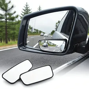 2PCS Car Blind Spot Mirrors, Adjustable Wide Angle Rear View Mirrors, Stick-On Auxiliary Mirror for SUV, Truck, Van, Eliminate Blind Spots, Auto Safety Accessories
