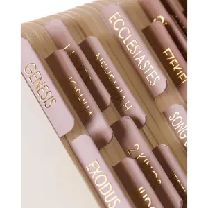Tabs for Women Study , Embossed Matte Catholic  Tabs , Laminated  Tabs,  Book Tabs w/Old &  Testament Neutral  Labels Tabs,   Study Supplies Oak