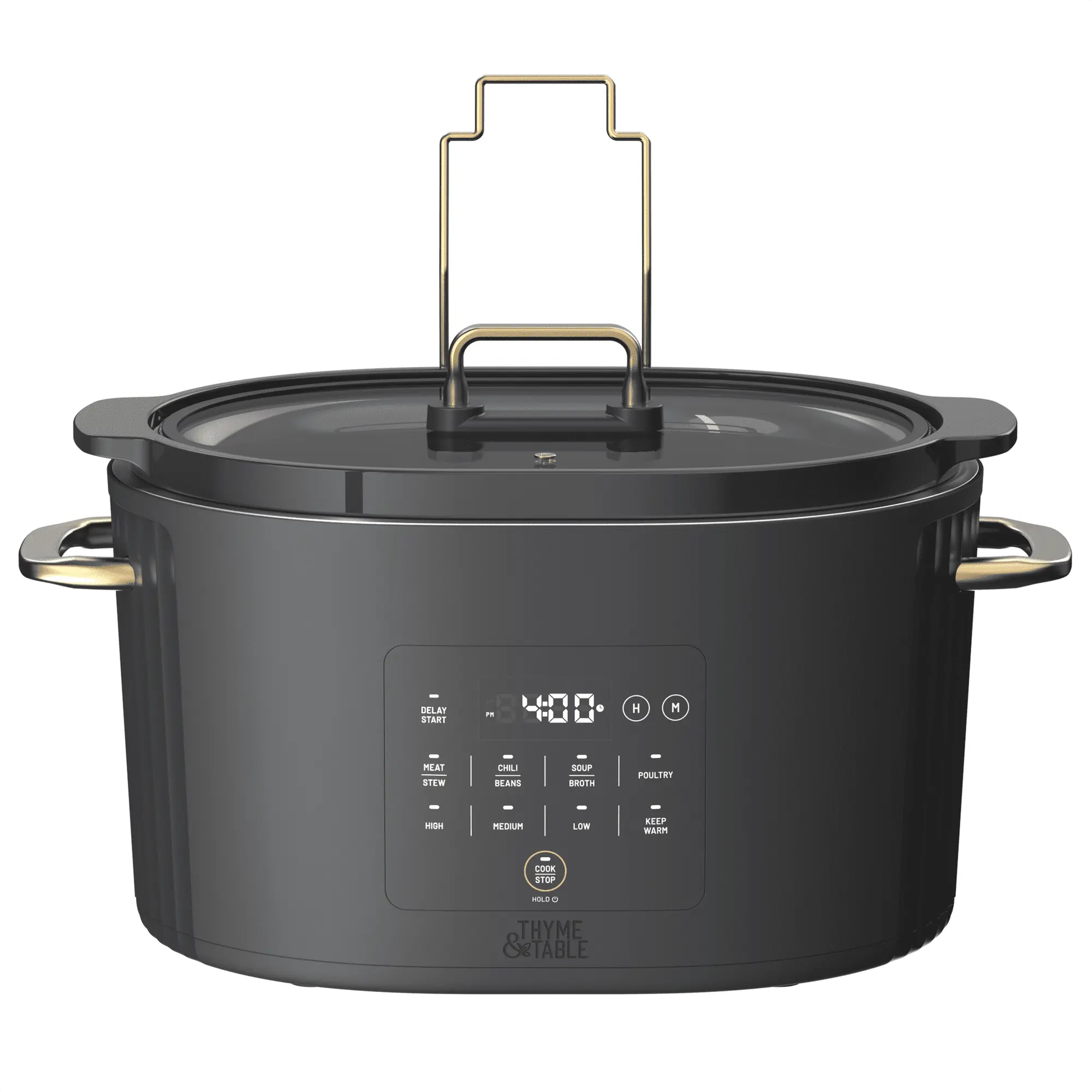Thyme & Table 6QT Programmable Slow Cooker, Slate Grey