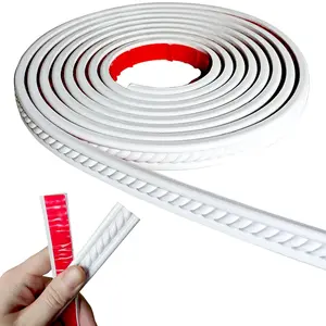 Peel and Stick Molding Trim Self Adhesive Flexible Wall Trim Crown Molding  Strip for Tile  Wall Panels Picture Mirror Frame Border  Corner Ceiling Wallpaper Moulding Decor Trim (200 in)